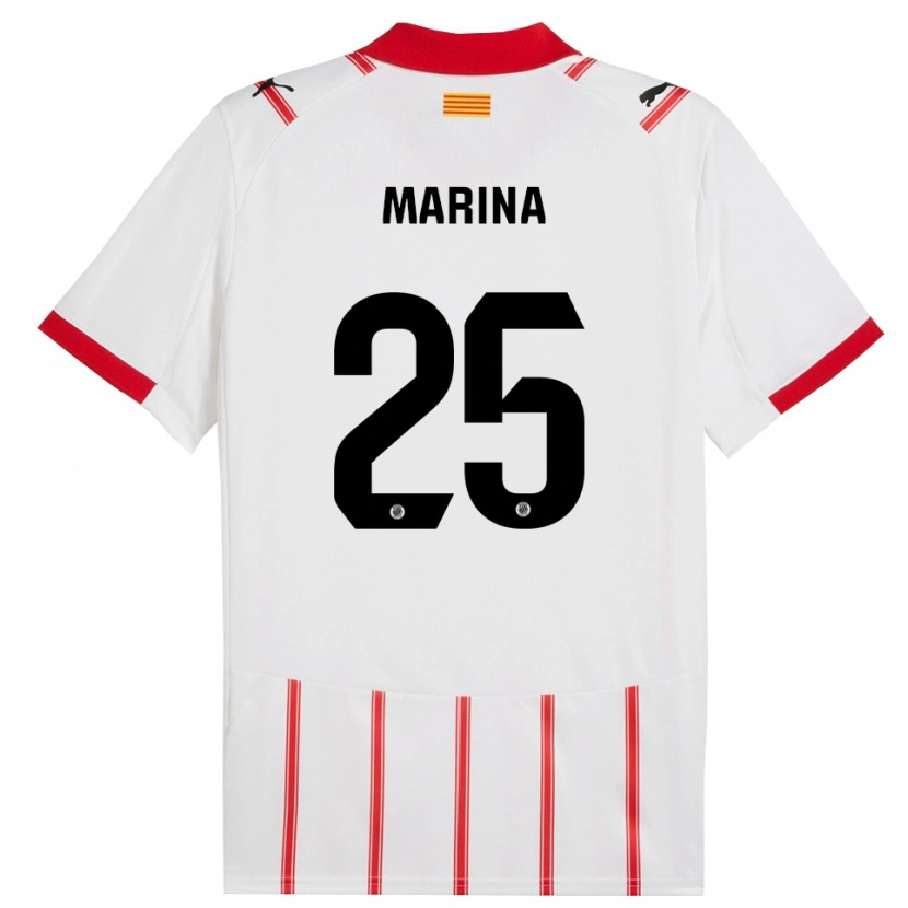 Danxen Børn Sergi Marina #25 Hvid Rød Hjemmebane Spillertrøjer 2025/26 Trøje T-Shirt
