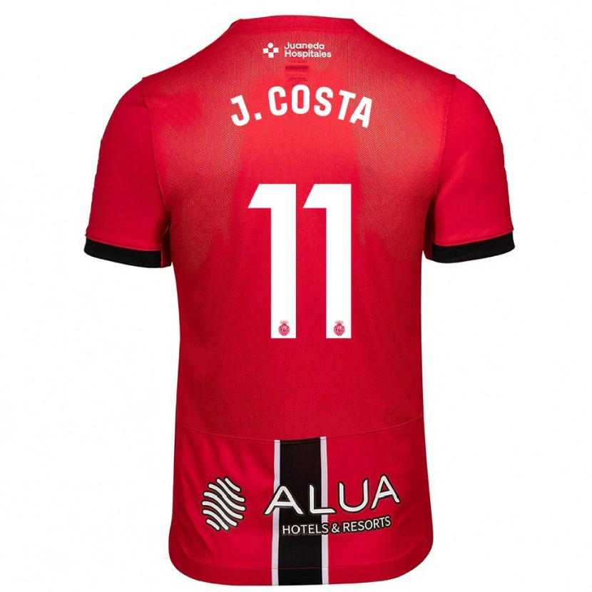 Danxen Børn Jaume Costa #11 Rød Sort Hjemmebane Spillertrøjer 2025/26 Trøje T-Shirt