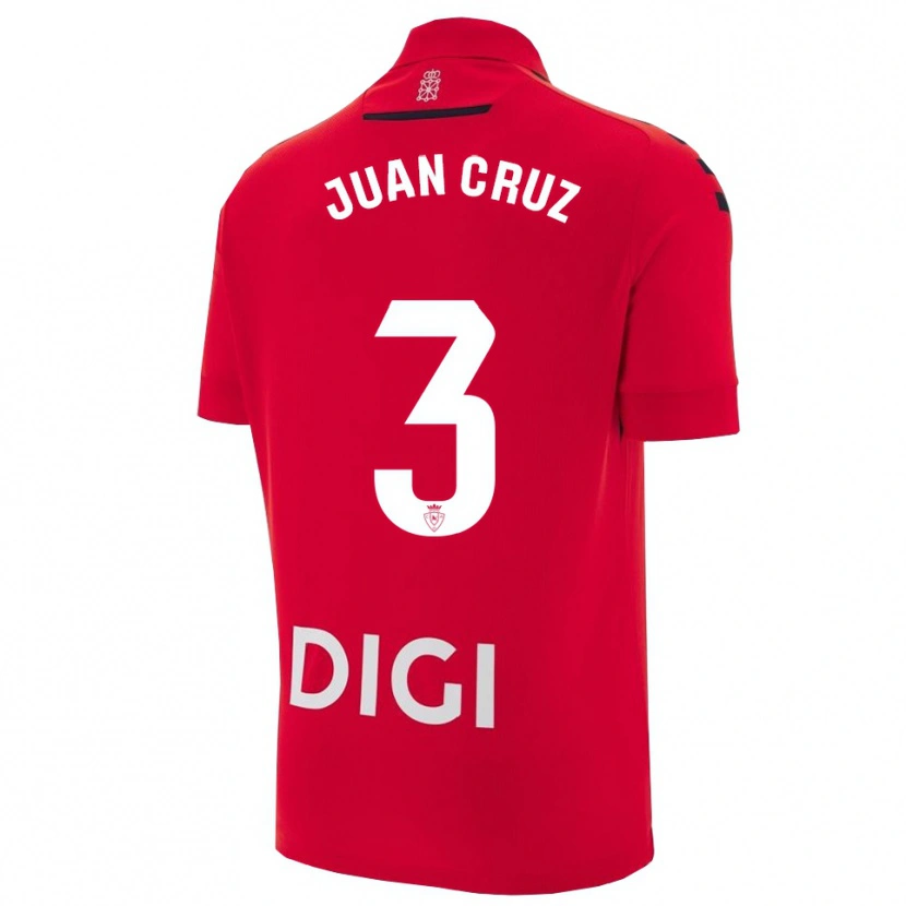 Danxen Børn Juan Cruz #3 Rød Sort Hjemmebane Spillertrøjer 2025/26 Trøje T-Shirt