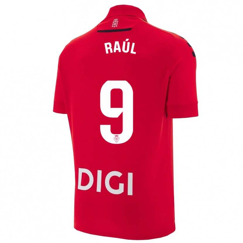 Danxen Børn Raúl García #9 Rød Sort Hjemmebane Spillertrøjer 2025/26 Trøje T-Shirt