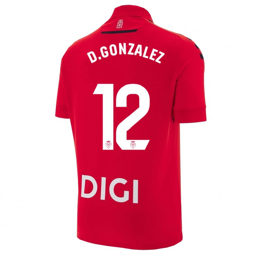 Danxen Børn Dani González #12 Rød Sort Hjemmebane Spillertrøjer 2025/26 Trøje T-Shirt