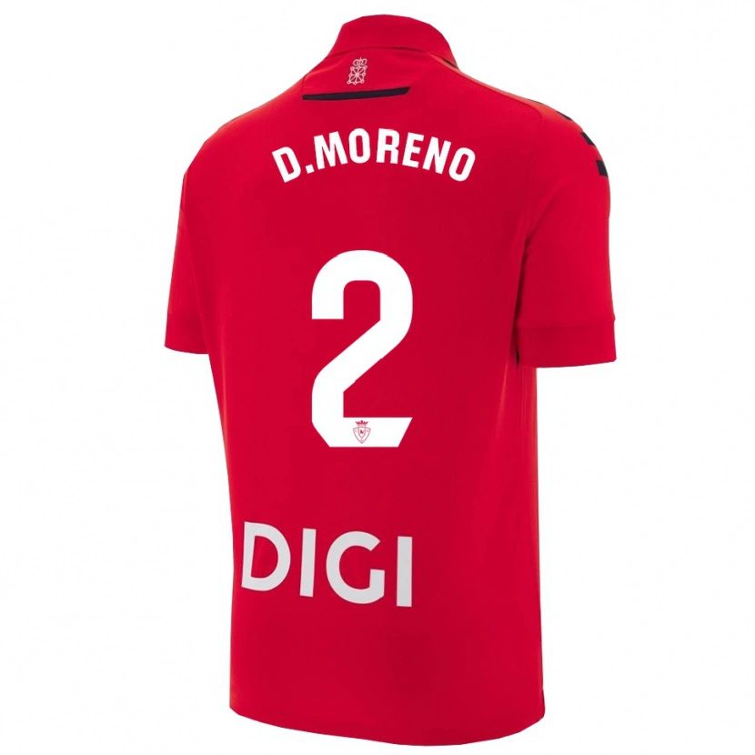 Danxen Børn Diego Moreno #2 Rød Sort Hjemmebane Spillertrøjer 2025/26 Trøje T-Shirt