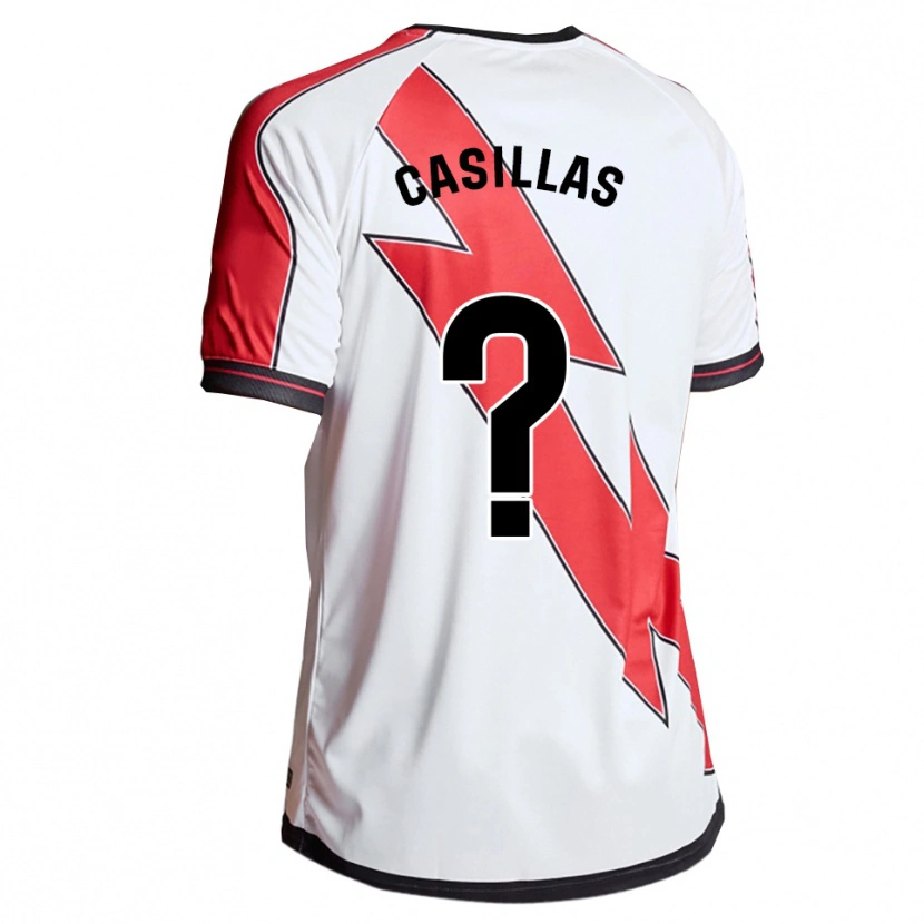 Danxen Børn Marcos Casillas #0 Hvid Rød Hjemmebane Spillertrøjer 2025/26 Trøje T-Shirt