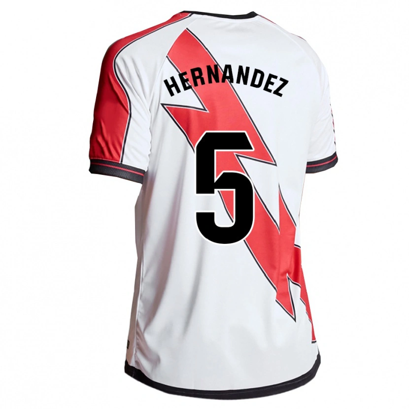 Danxen Børn Aridane Hernández #5 Hvid Rød Hjemmebane Spillertrøjer 2025/26 Trøje T-Shirt