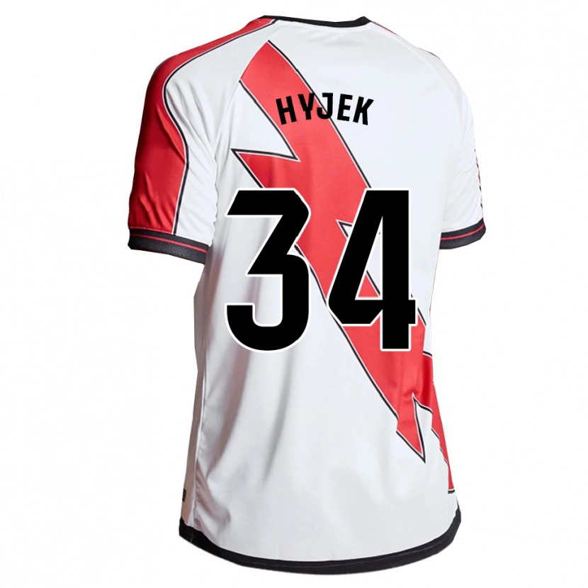 Danxen Børn David Hyjek #34 Hvid Rød Hjemmebane Spillertrøjer 2025/26 Trøje T-Shirt