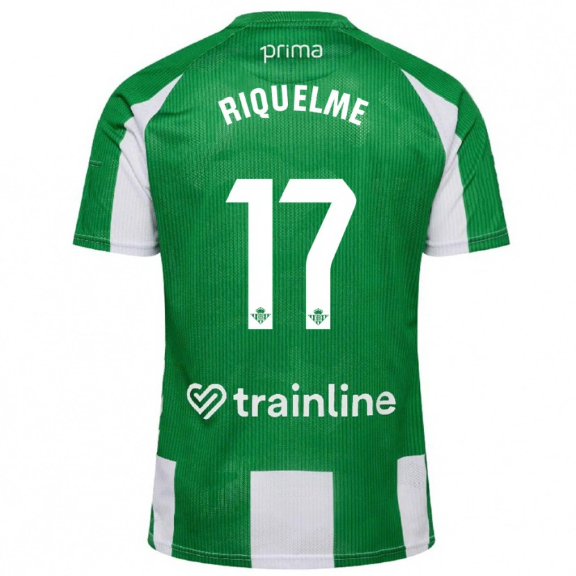 Danxen Børn Rodrigo Riquelme #17 Grøn Hvid Hjemmebane Spillertrøjer 2025/26 Trøje T-Shirt
