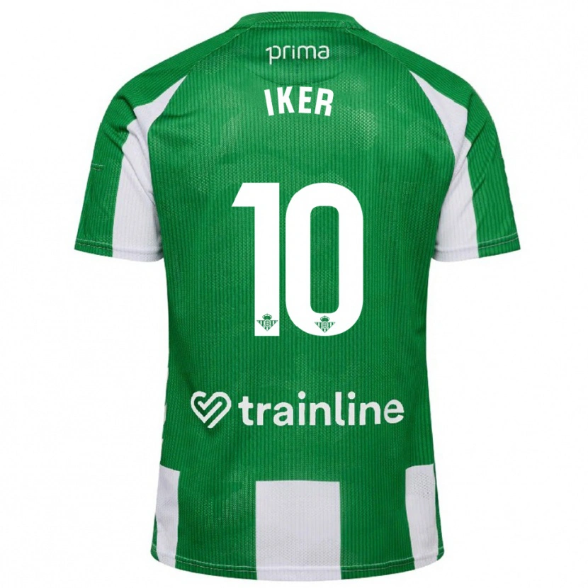 Danxen Børn Iker Losada #10 Grøn Hvid Hjemmebane Spillertrøjer 2025/26 Trøje T-Shirt