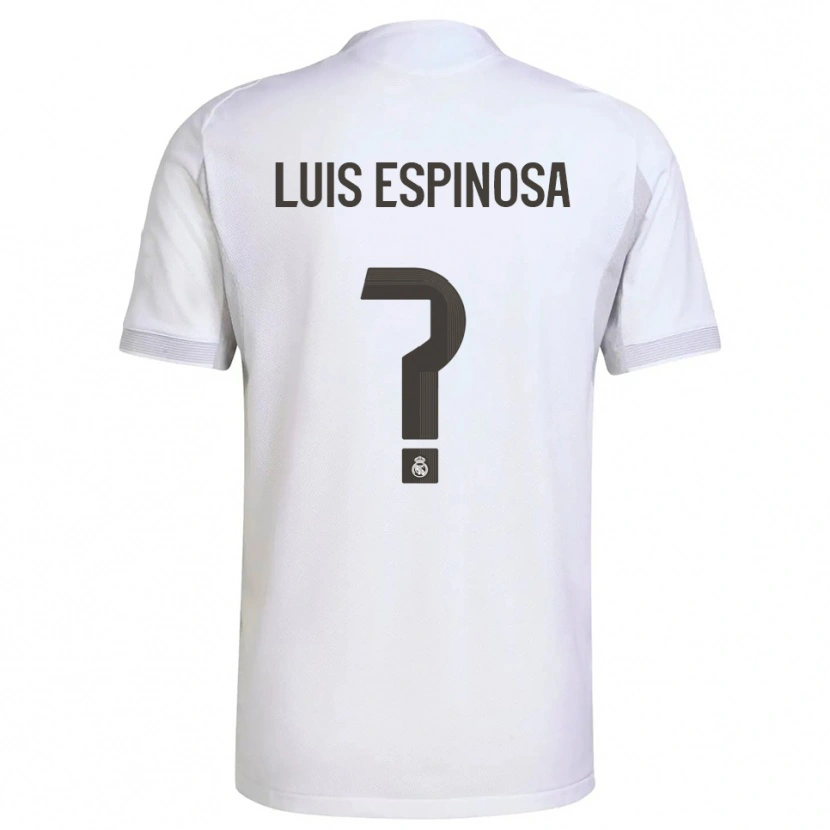 Danxen Børn José Luis Espinosa #0 Hvid Gul Hjemmebane Spillertrøjer 2025/26 Trøje T-Shirt