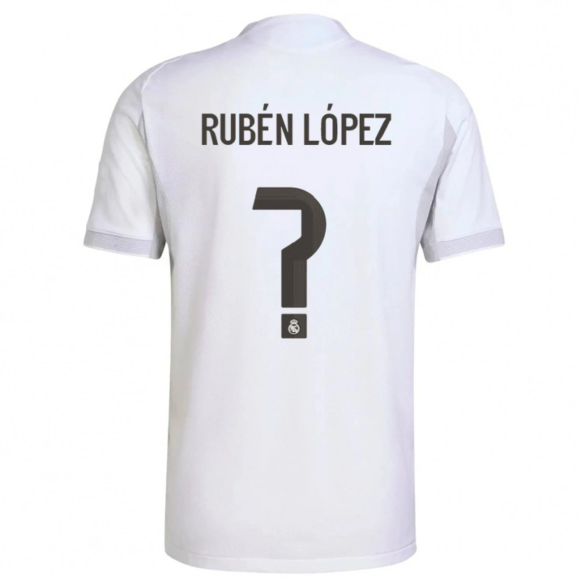 Danxen Børn Rubén López #0 Hvid Gul Hjemmebane Spillertrøjer 2025/26 Trøje T-Shirt
