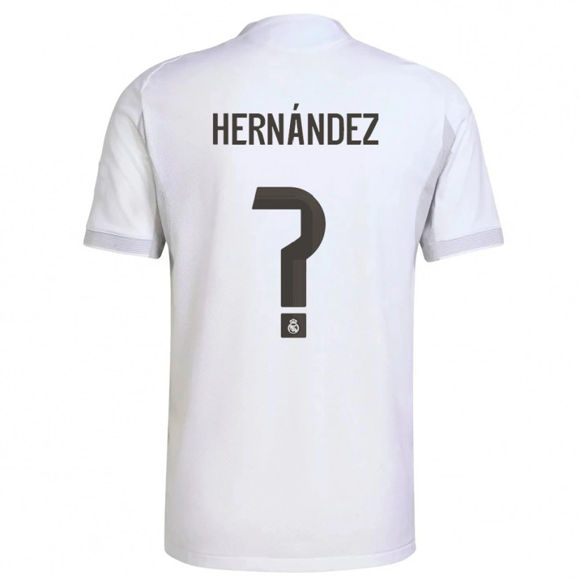 Danxen Børn Enaitz Hernández #0 Hvid Gul Hjemmebane Spillertrøjer 2025/26 Trøje T-Shirt