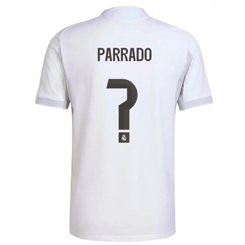 Danxen Børn Diego Parrado #0 Hvid Gul Hjemmebane Spillertrøjer 2025/26 Trøje T-Shirt