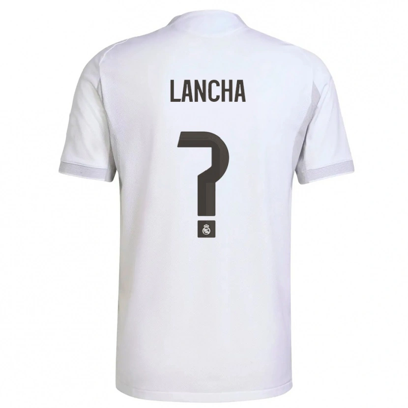 Danxen Børn Yeray Lancha #0 Hvid Gul Hjemmebane Spillertrøjer 2025/26 Trøje T-Shirt