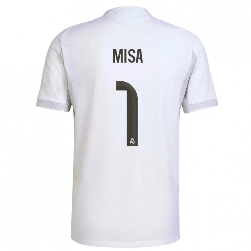Danxen Børn Misa Rodríguez #1 Hvid Gul Hjemmebane Spillertrøjer 2025/26 Trøje T-Shirt