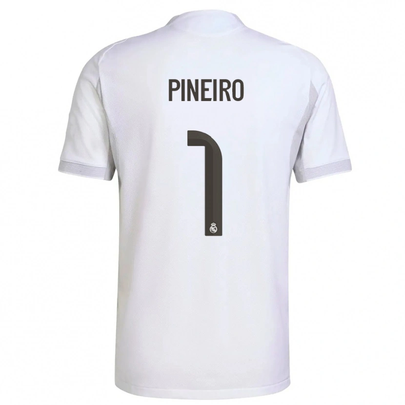 Danxen Børn Diego Pineiro #1 Hvid Gul Hjemmebane Spillertrøjer 2025/26 Trøje T-Shirt