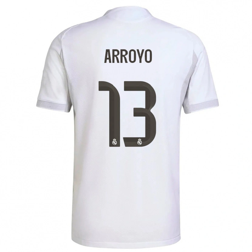 Danxen Børn Diego Arroyo #13 Hvid Gul Hjemmebane Spillertrøjer 2025/26 Trøje T-Shirt