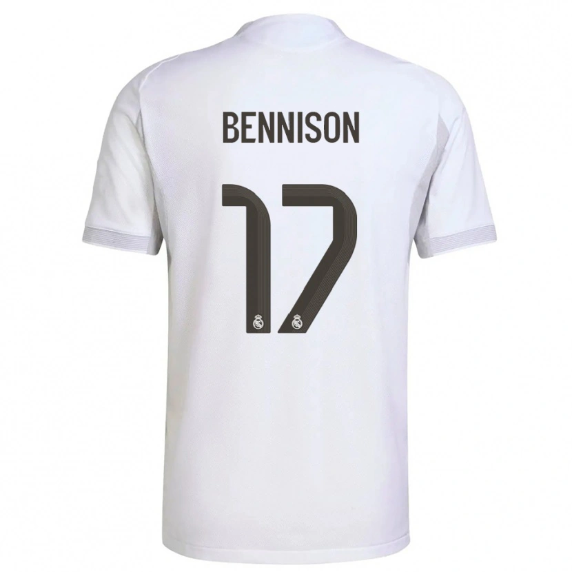 Danxen Børn Hanna Bennison #17 Hvid Gul Hjemmebane Spillertrøjer 2025/26 Trøje T-Shirt