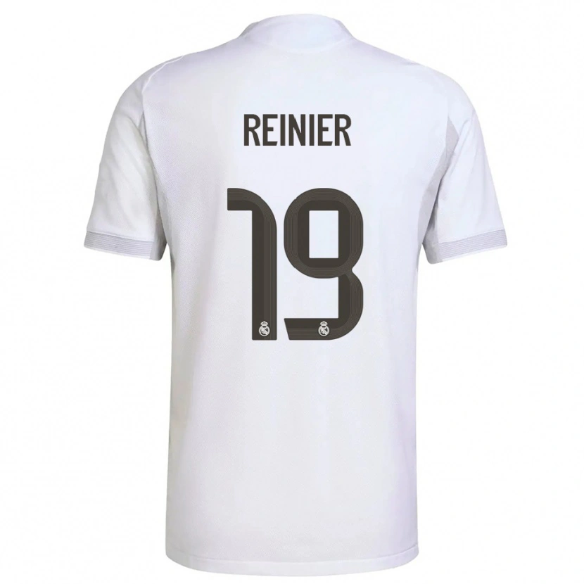 Danxen Børn Reinier #19 Hvid Gul Hjemmebane Spillertrøjer 2025/26 Trøje T-Shirt