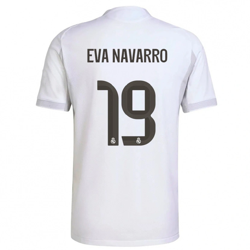 Danxen Børn Eva Navarro #19 Hvid Gul Hjemmebane Spillertrøjer 2025/26 Trøje T-Shirt