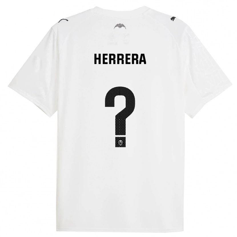 Danxen Børn Iker Herrera #0 Hvid Sort Hjemmebane Spillertrøjer 2025/26 Trøje T-Shirt