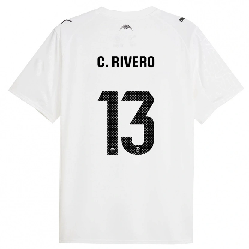 Danxen Børn Cristian Rivero #13 Hvid Sort Hjemmebane Spillertrøjer 2025/26 Trøje T-Shirt