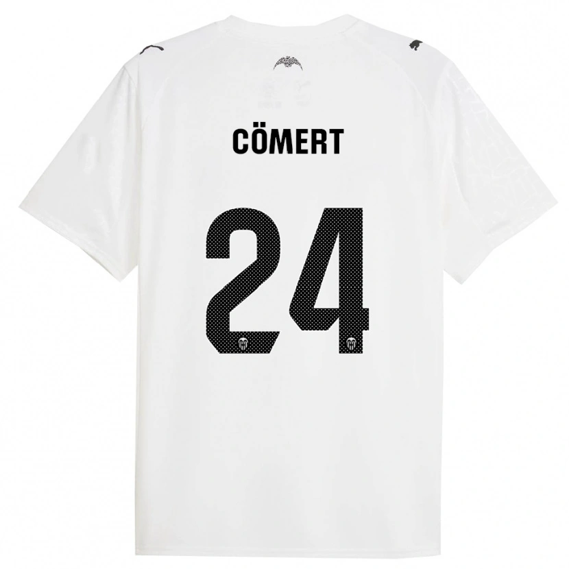 Danxen Børn Eray Cömert #24 Hvid Sort Hjemmebane Spillertrøjer 2025/26 Trøje T-Shirt