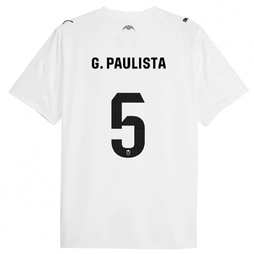 Danxen Børn Gabriel Paulista #5 Hvid Sort Hjemmebane Spillertrøjer 2025/26 Trøje T-Shirt