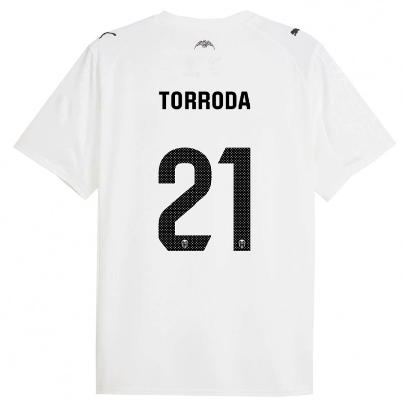 Danxen Børn Anna Torroda #21 Hvid Sort Hjemmebane Spillertrøjer 2025/26 Trøje T-Shirt