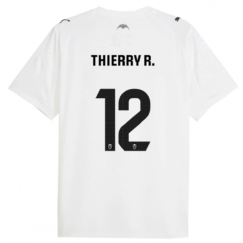 Danxen Børn Thierry Correia #12 Hvid Sort Hjemmebane Spillertrøjer 2025/26 Trøje T-Shirt