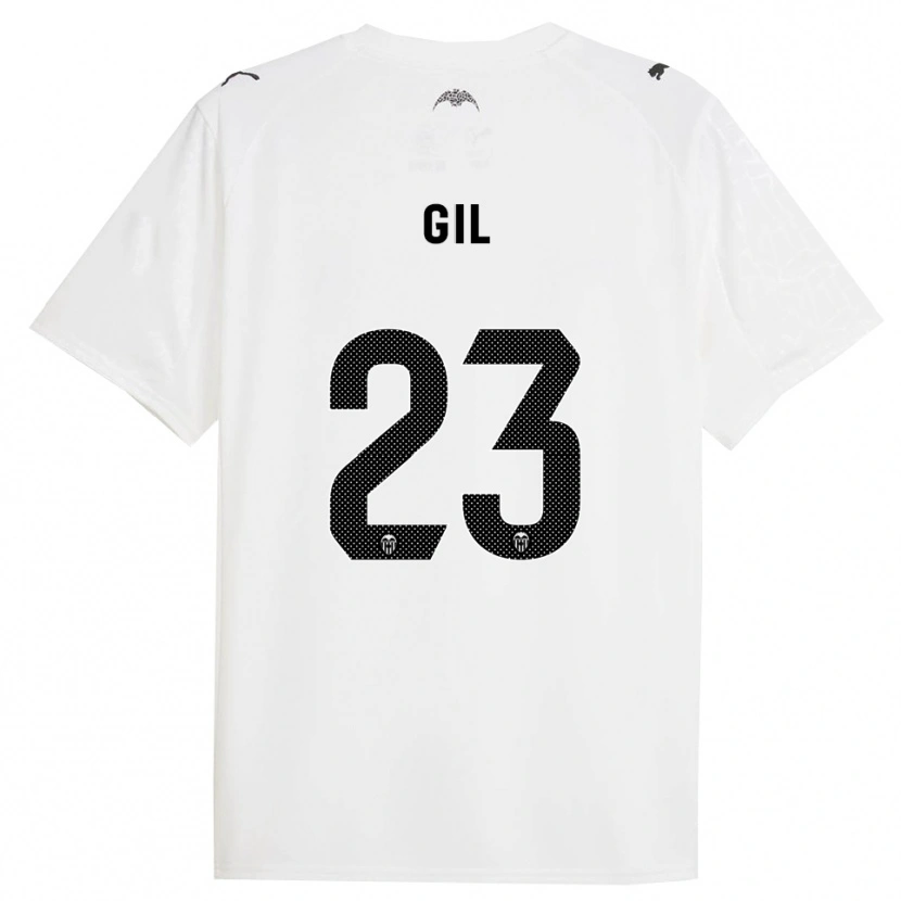 Danxen Børn Elena Gil #23 Hvid Sort Hjemmebane Spillertrøjer 2025/26 Trøje T-Shirt