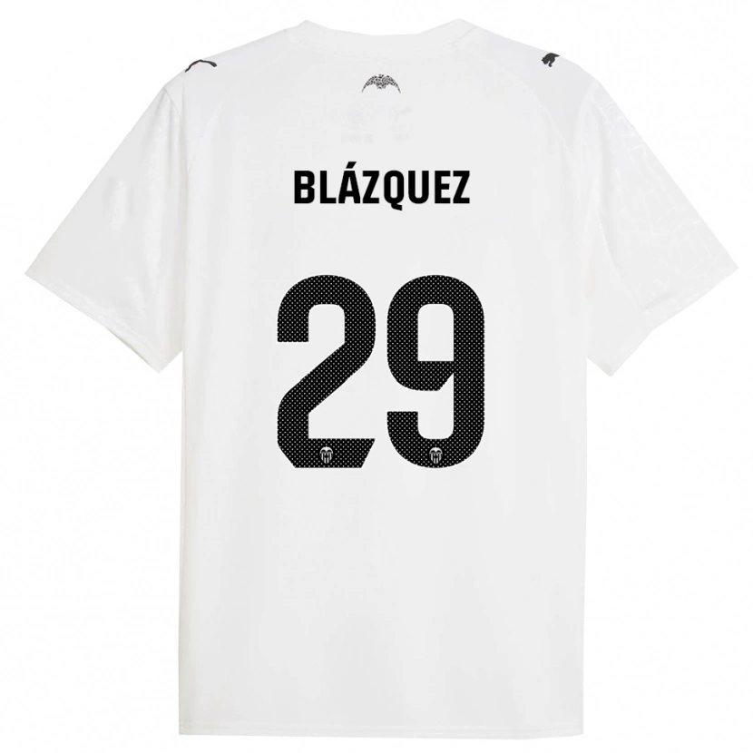 Danxen Børn Aimar Blázquez #29 Hvid Sort Hjemmebane Spillertrøjer 2025/26 Trøje T-Shirt