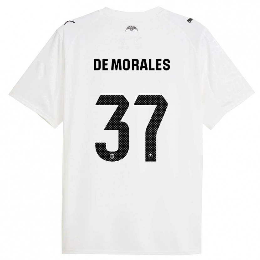 Danxen Børn Rubén Muñoz De Morales #37 Hvid Sort Hjemmebane Spillertrøjer 2025/26 Trøje T-Shirt