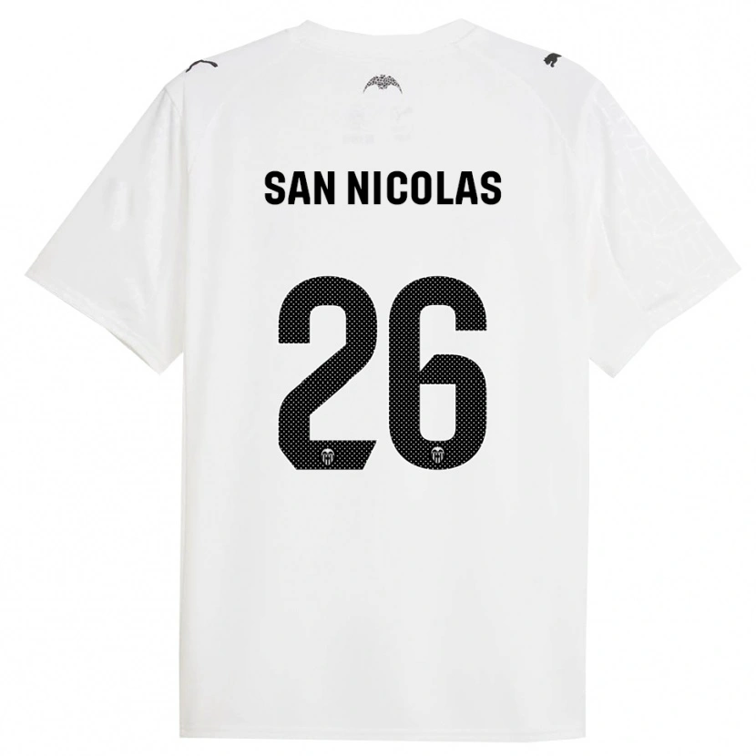 Danxen Børn Olga San Nicolas #26 Hvid Sort Hjemmebane Spillertrøjer 2025/26 Trøje T-Shirt