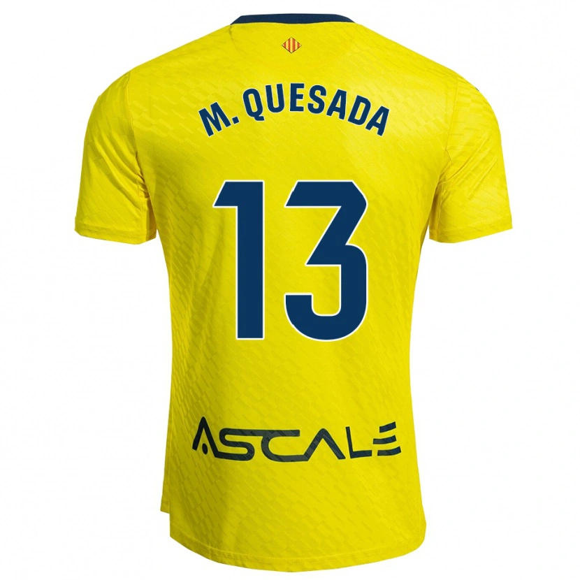 Danxen Børn Montserrat Quesada Carrasco #13 Gul Navy Hjemmebane Spillertrøjer 2025/26 Trøje T-Shirt