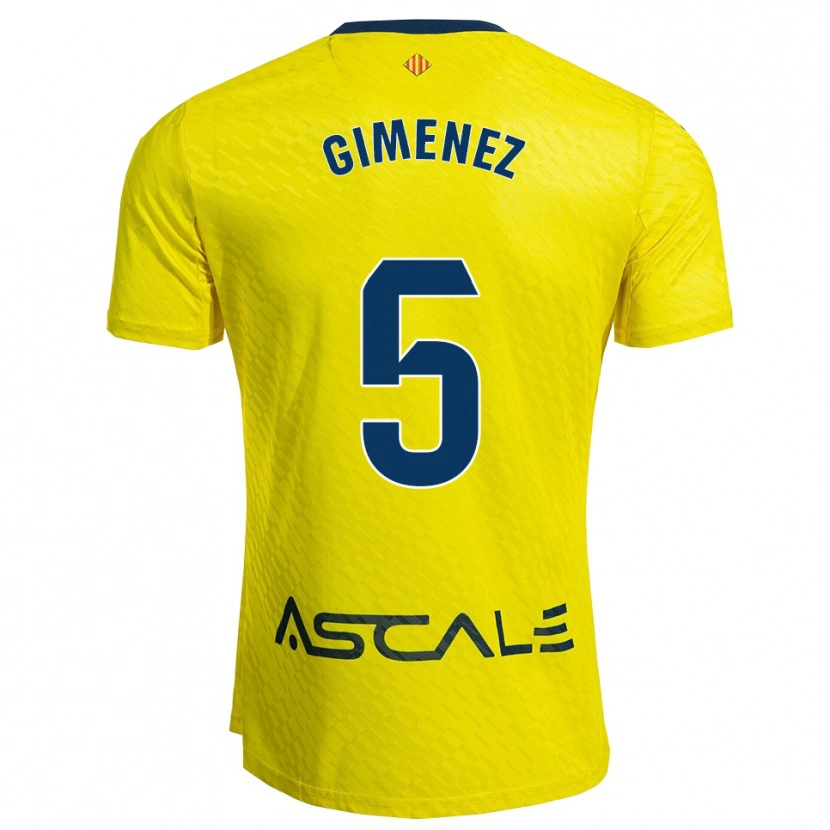 Danxen Børn Yenifer Giménez #5 Gul Navy Hjemmebane Spillertrøjer 2025/26 Trøje T-Shirt