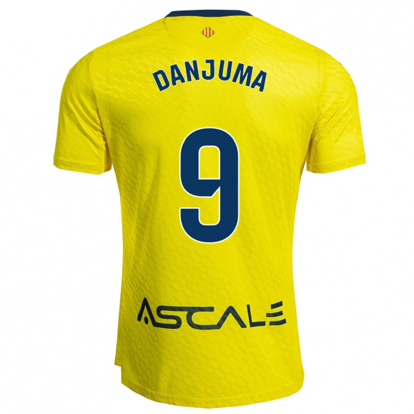 Danxen Børn Arnaut Danjuma #9 Gul Navy Hjemmebane Spillertrøjer 2025/26 Trøje T-Shirt