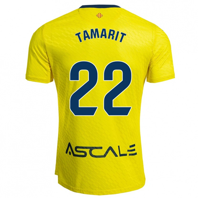 Danxen Børn Toni Tamarit #22 Gul Navy Hjemmebane Spillertrøjer 2025/26 Trøje T-Shirt