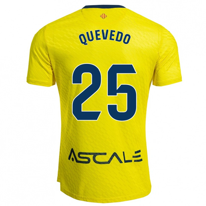 Danxen Børn Alex Quevedo #25 Gul Navy Hjemmebane Spillertrøjer 2025/26 Trøje T-Shirt