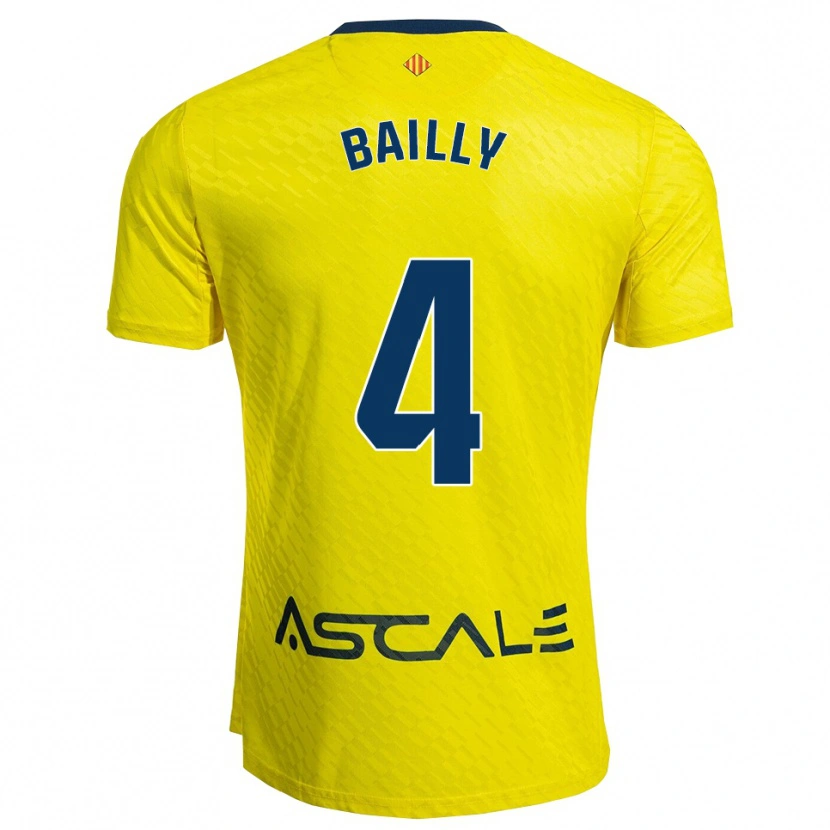 Danxen Børn Eric Bailly #4 Gul Navy Hjemmebane Spillertrøjer 2025/26 Trøje T-Shirt