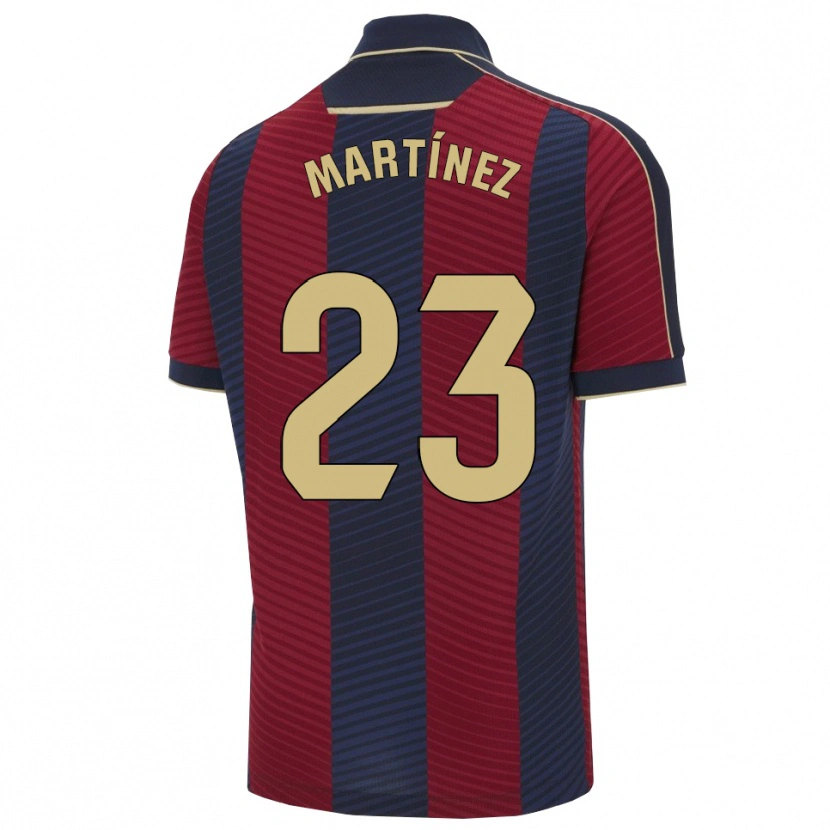 Danxen Børn Pablo Martínez #23 Rød Navy Hjemmebane Spillertrøjer 2025/26 Trøje T-Shirt