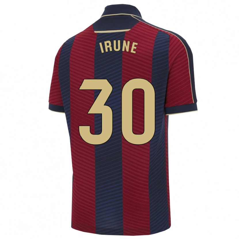 Danxen Børn Irune Cervera #30 Rød Navy Hjemmebane Spillertrøjer 2025/26 Trøje T-Shirt