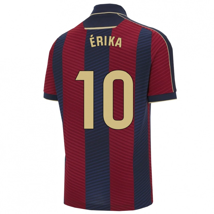 Danxen Børn Érika González #10 Rød Navy Hjemmebane Spillertrøjer 2025/26 Trøje T-Shirt