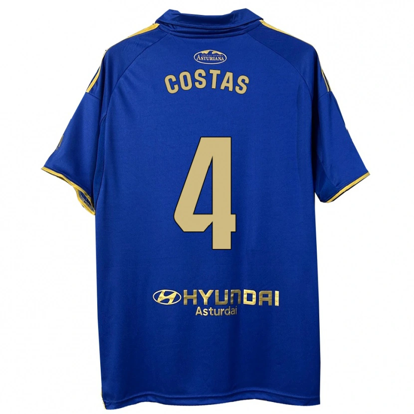Danxen Børn David Costas #4 Blå Guld Hjemmebane Spillertrøjer 2025/26 Trøje T-Shirt