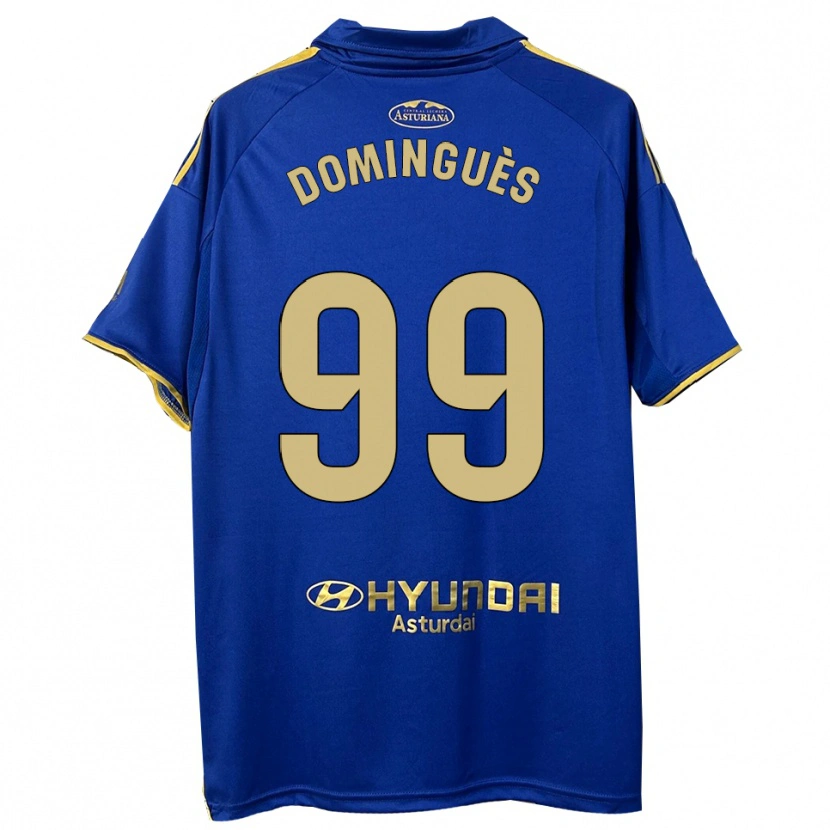 Danxen Børn Brandon Dominguès #99 Blå Guld Hjemmebane Spillertrøjer 2025/26 Trøje T-Shirt