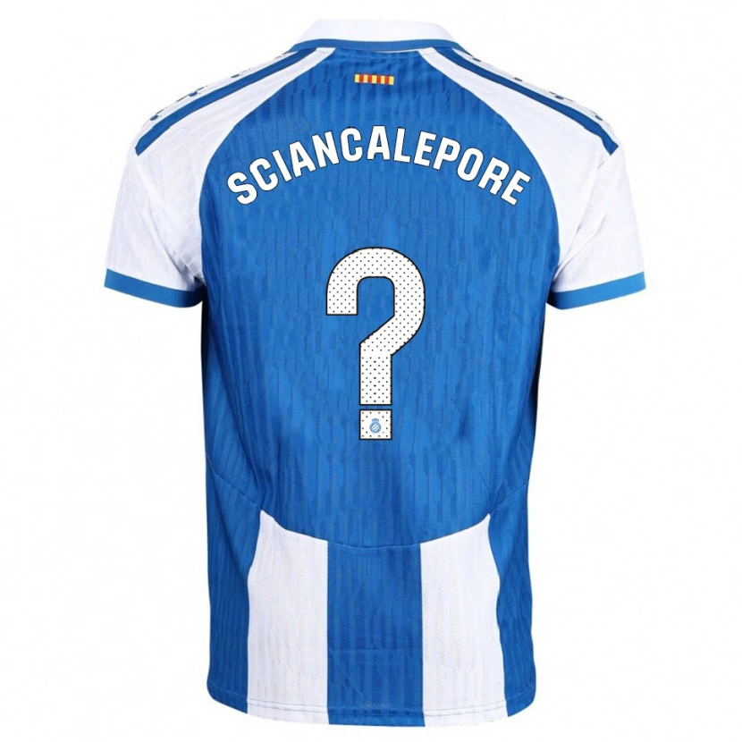 Danxen Børn Mateo Sciancalepore #0 Blå Hvid Hjemmebane Spillertrøjer 2025/26 Trøje T-Shirt