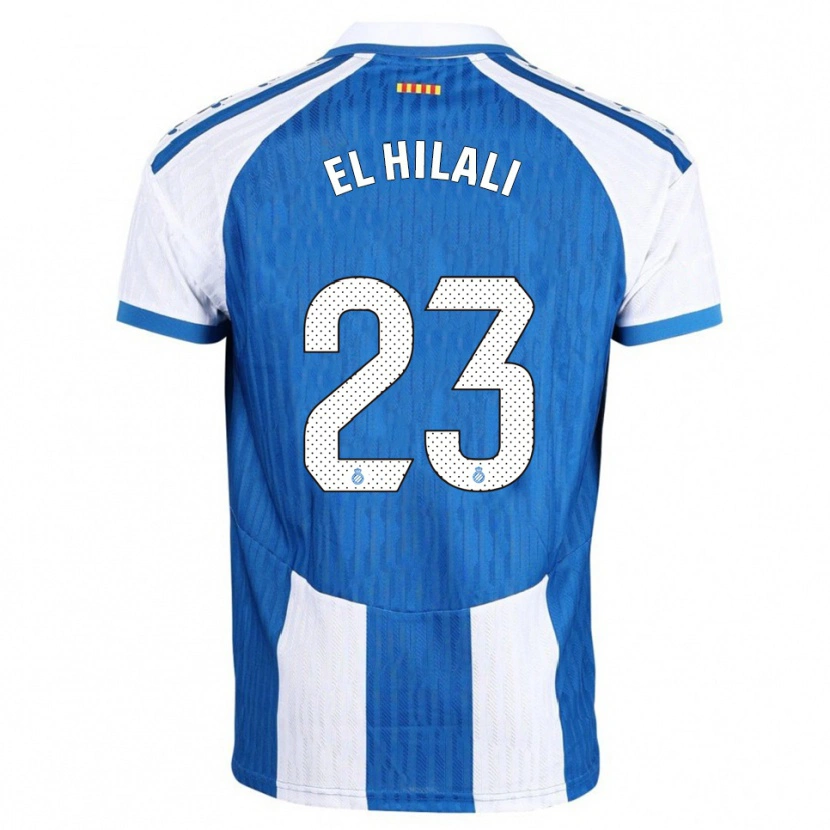 Danxen Børn Omar El Hilali #23 Blå Hvid Hjemmebane Spillertrøjer 2025/26 Trøje T-Shirt