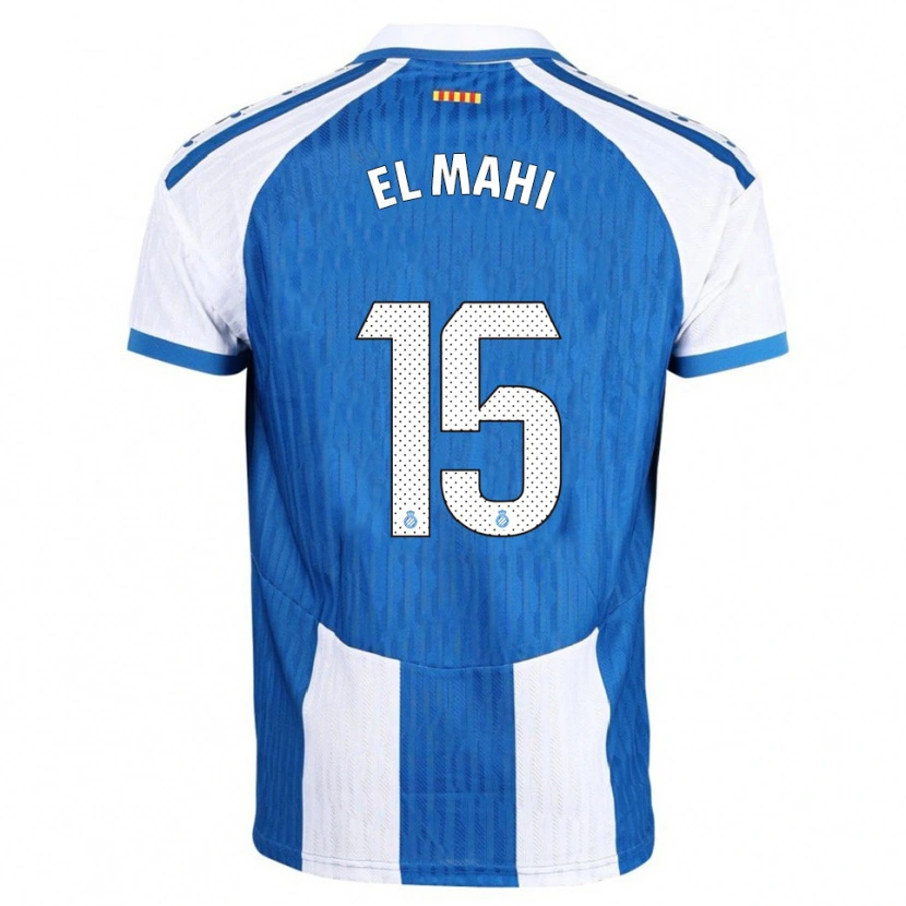 Danxen Børn Mohamed El Mahi #15 Blå Hvid Hjemmebane Spillertrøjer 2025/26 Trøje T-Shirt