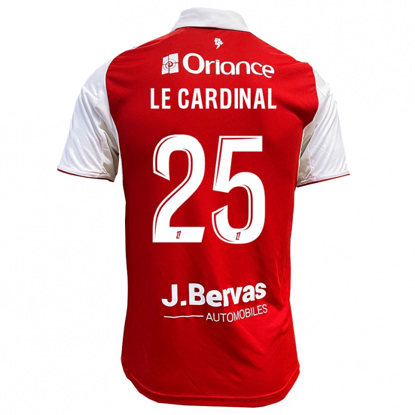 Danxen Børn Julien Le Cardinal #25 Rød Hvid Hjemmebane Spillertrøjer 2025/26 Trøje T-Shirt