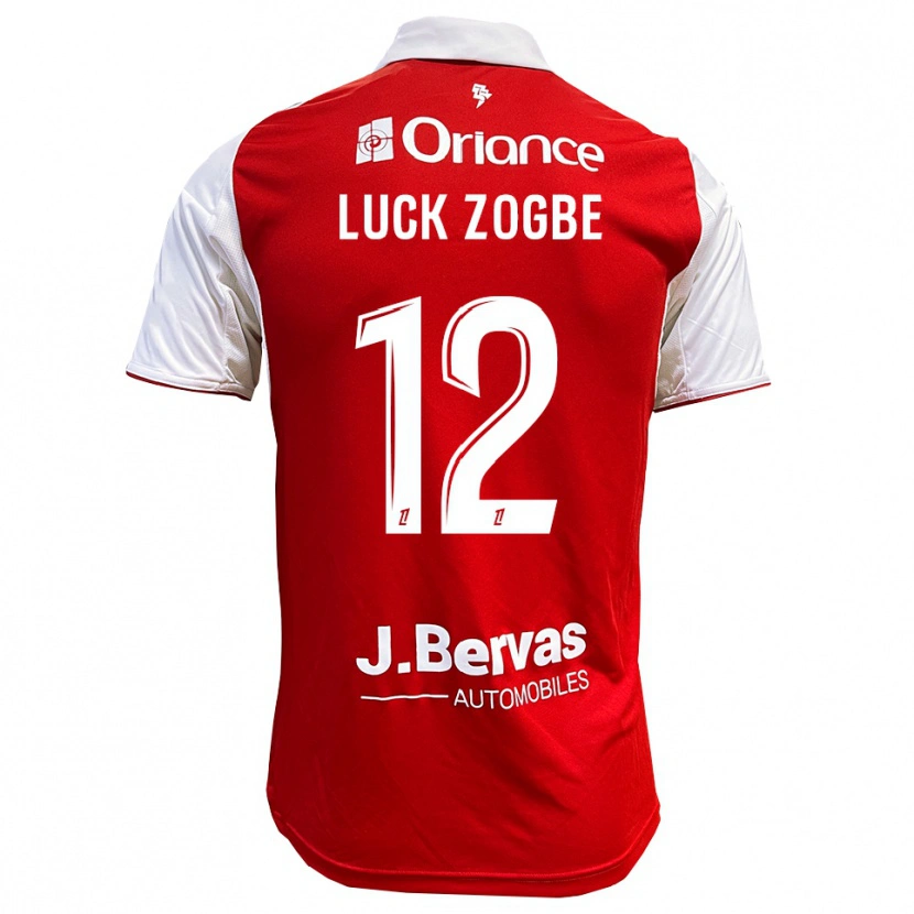 Danxen Børn Luck Zogbé #12 Rød Hvid Hjemmebane Spillertrøjer 2025/26 Trøje T-Shirt