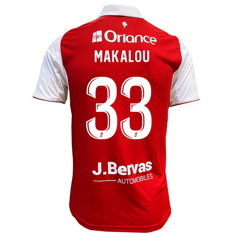 Danxen Børn Hamidou Makalou #33 Rød Hvid Hjemmebane Spillertrøjer 2025/26 Trøje T-Shirt