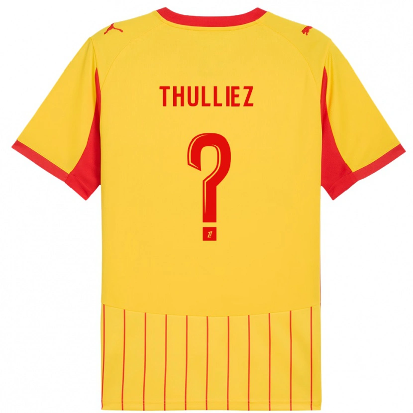Danxen Børn Lucie Thulliez #0 Gul Rød Hjemmebane Spillertrøjer 2025/26 Trøje T-Shirt